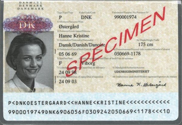 DNK-AS-02001 - 
<Integrated biodata card - recto (identity)>
                