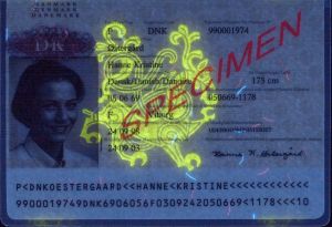 DNK-AS-02001 - 
<Integrated biodata card - recto (identity)> - UV feature