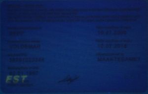 EST-F-02001 - 
<Verso> - UV feature