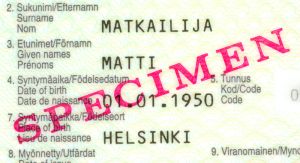 FIN-AS-02001 - 
<Integrated biodata card - recto (identity)> - Biographical data
