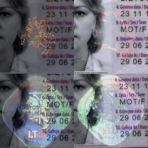 LTU-AS-02001 - 
<Integrated biodata card - recto (identity)> - OVD (optically variable device)