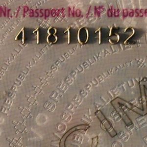 LTU-AS-02001 - 
<Integrated biodata card - recto (identity)> - Numbering