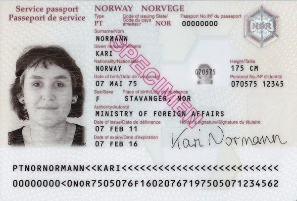 NOR-AS-04001 - 
                    <Integrated biodata card - recto (identity)>
                