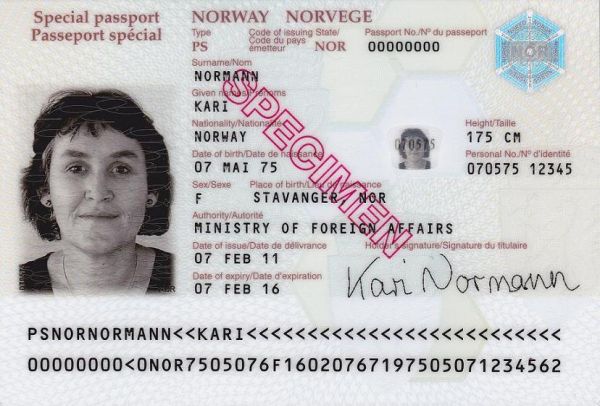 NOR-AS-04002 - 
<Integrated biodata card - recto (identity)>
                