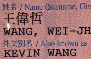 TWN-AS-04001 - 
<Biodata page> - Personal data
