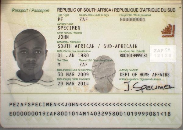 ZAF-AS-02001 - 
<Integrated biodata card - recto (identity)>
                
