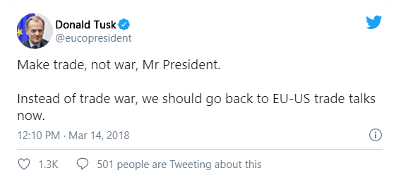 President Tusk's message on Twitter