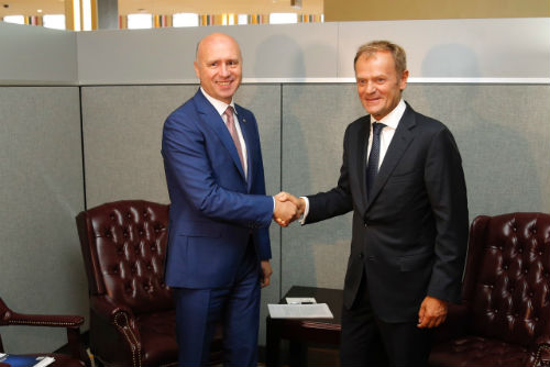Setkání předsedy Donalda Tuska s moldavským premiérem Pavelem Filipem v New Yorku