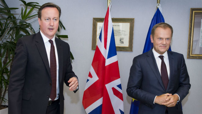 El presidente Tusk se reúne con el primer ministro del Reino Unido, David Cameron
