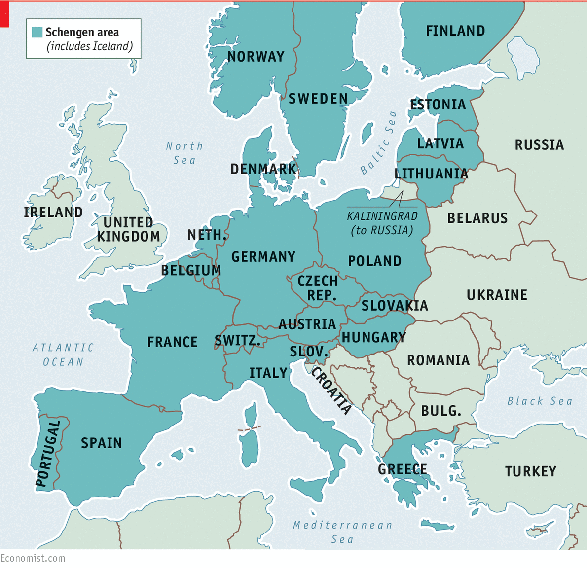schengen map