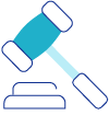 Hammer and gavel icon.