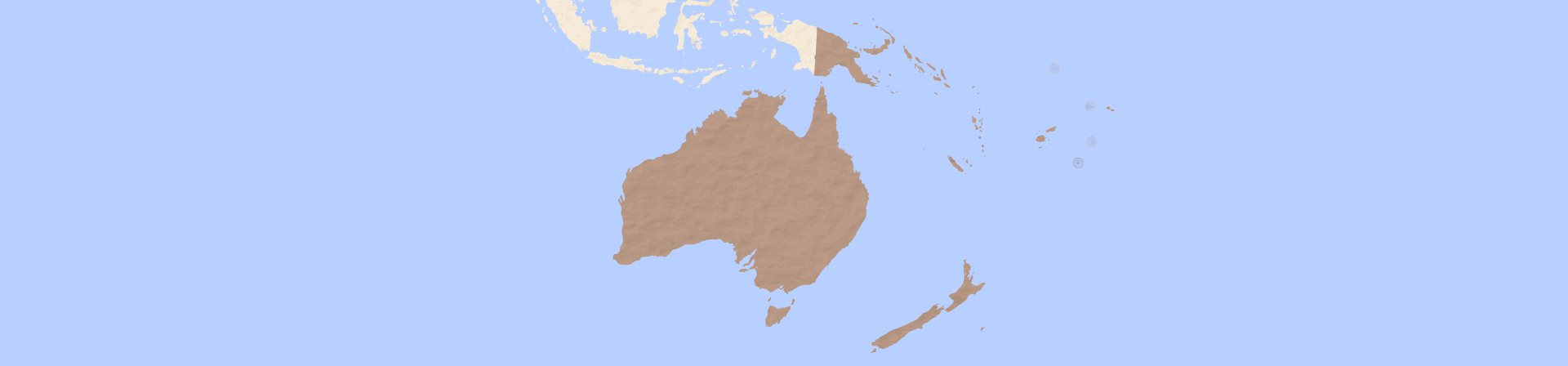 Map of Oceania.