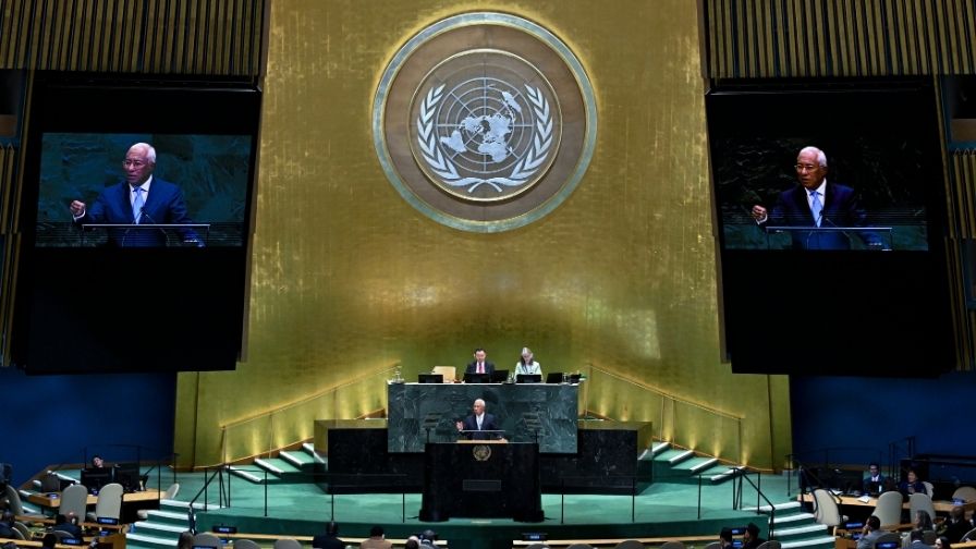 President Costa addressing the UN General Assembly.