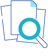 Documents and a magnifier icon.