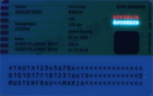 AUT-HO-06003 - 
<Zadn&iacute; strana > - Jištěn&iacute; v UV světle