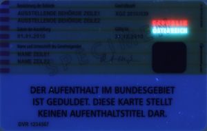 AUT-HO-14001 - 
<Zadn&iacute; strana > - Jištěn&iacute; v UV světle