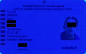 AUT-HP-03002 - 
<Recto - identit&agrave;> - Element UV