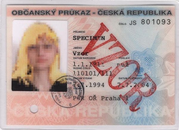CZE-BO-01002 - 
<Předn&iacute; strana - totožnost>
                
