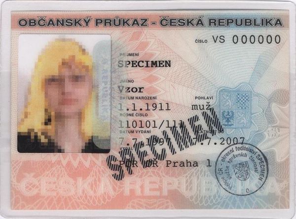 CZE-BO-01004 - 
<Předn&iacute; strana - totožnost>
                