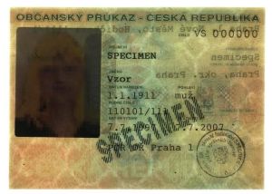 CZE-BO-01004 - 
<Předn&iacute; strana - totožnost> - Vodoznak