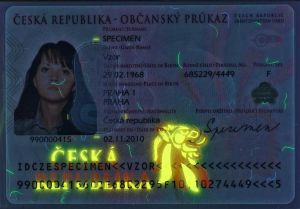 CZE-BO-02001 - 
<Recto - identit&agrave;> - Element UV