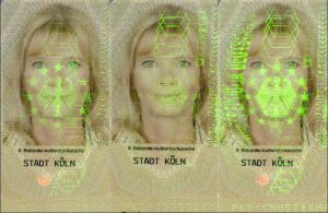 DEU-AS-03002 - 
<Integrated biodata card - recto (identity)> - Laminate