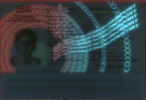 DNK-JO-04002 - 
<Tessera integrata con dati anagrafici - recto (identit&agrave;)> - Elemento UV