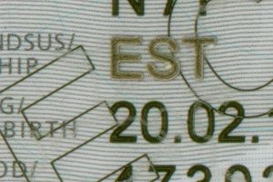 EST-BO-01001 - 
<Předn&iacute; strana - totožnost> - Osobn&iacute; &uacute;daje