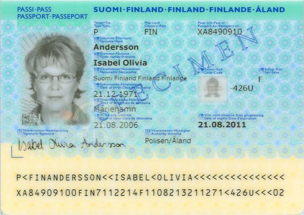 FIN-AO-04002 - 
<Integrovan&aacute; karta s osobn&iacute;mi &uacute;daji - předn&iacute; strana (totožnost)>
                