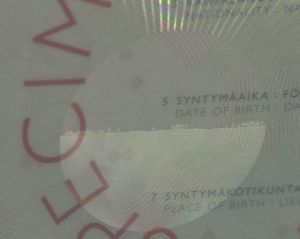 FIN-AP-05003 - 
<Integrovan&aacute; karta s osobn&iacute;mi &uacute;daji - předn&iacute; strana (totožnost)> - F&oacute;lie