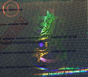 FIN-AP-07003 - 
<Kard tal-bijodata integrata - recto (identit&agrave;)> - OVD - element ottikament varjabbli