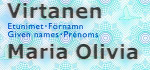 FIN-JO-04003 - 
<Kard tal-bijodata integrata - recto (identit&agrave;)> - Dettalji biografiċi