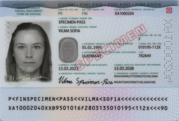 FIN-JO-07002 - 
<Integrovan&aacute; karta s osobn&iacute;mi &uacute;daji - předn&iacute; strana (totožnost)>
                