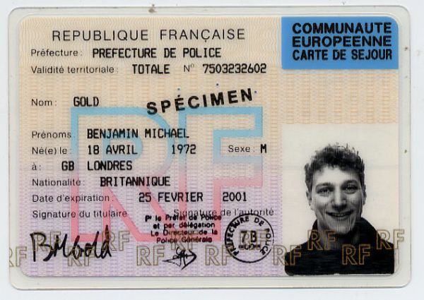 FRA-HO-05002 - 
<Recto &ndash; identit&agrave;>
                