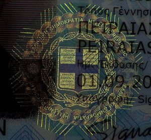 GRC-BS-02001 - 
<Předn&iacute; strana - totožnost> - F&oacute;lie