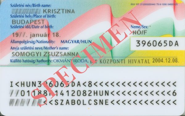 HUN-BO-03004 - 
<Zadn&iacute; strana >
                