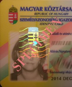HUN-BO-03004 - 
<Předn&iacute; strana - totožnost> - OVD - opticky proměnliv&yacute; prvek