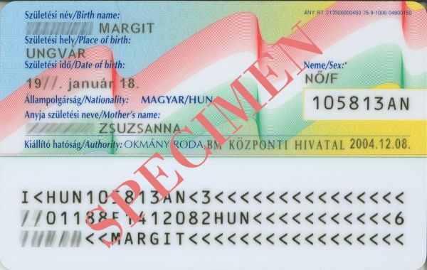 HUN-BO-03005 - 
<Zadn&iacute; strana >
                