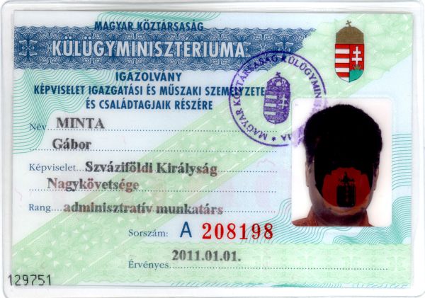 HUN-HS-01001 - 
<Předn&iacute; strana - totožnost>
                
