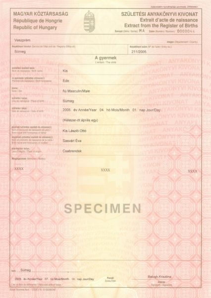 HUN-PB-04001 - 
<Předn&iacute; strana - totožnost>
                