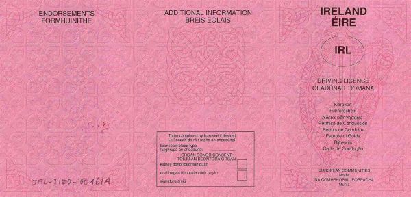 IRL-FO-02001 - 
<Verso>
                