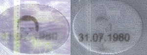 IRQ-AS-05001 - 
<Integrovan&aacute; karta s osobn&iacute;mi &uacute;daji - předn&iacute; strana (totožnost)> - OVD - opticky proměnliv&yacute; prvek