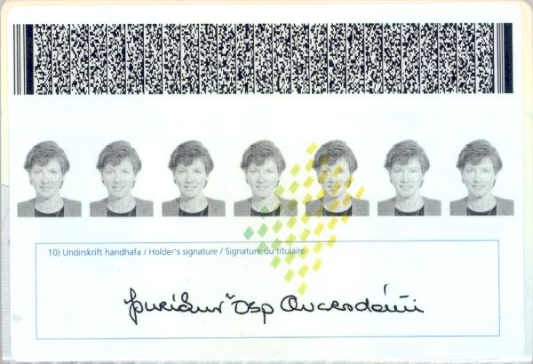 ISL-AO-02001 - 
<Kard integrata &ndash; verso>
                