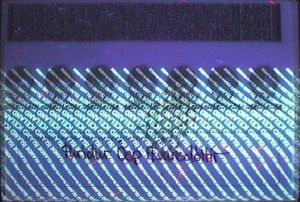 ISL-JO-01001 - 
<Kard integrata &ndash; verso> - Element UV