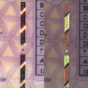 LTU-FO-02004 - 
<Zadn&iacute; strana > - OVD - opticky proměnliv&yacute; prvek