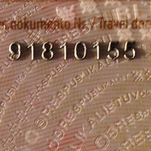 LTU-JO-02001 - 
<Kard tal-bijodata integrata - recto (identit&agrave;)> - Numerazzjoni