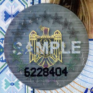 MDA-BO-01001 - 
<Recto &ndash; identit&agrave;> - OVD - elemento otticamente variabile