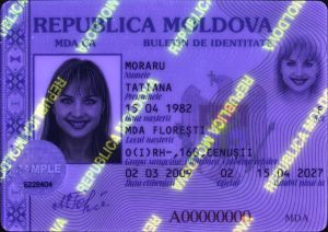 MDA-BO-01001 - 
<Předn&iacute; strana - totožnost> - Jištěn&iacute; v UV světle