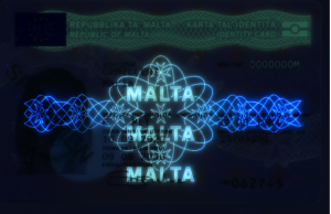 MLT-BO-04001 - 
<Předn&iacute; strana - totožnost> - Jištěn&iacute; v UV světle