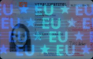 NLD-HO-01002 - 
<Předn&iacute; strana - totožnost> - Jištěn&iacute; v UV světle